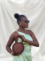 Marion en similicuir & perle